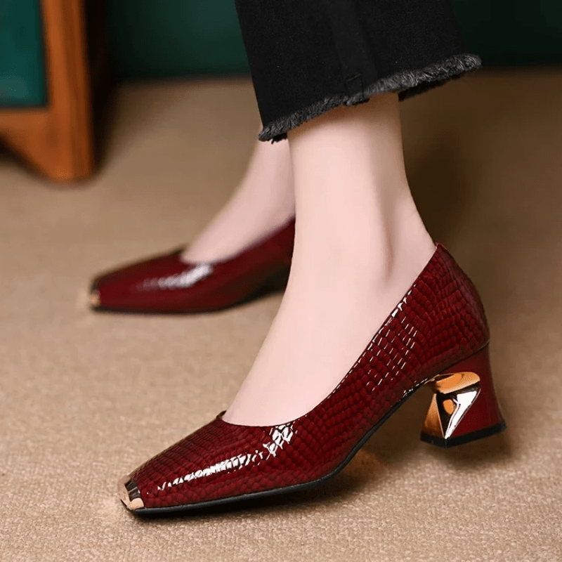 Viviane | Escarpins Élégants à Talon Stable pour Pieds Sensibles