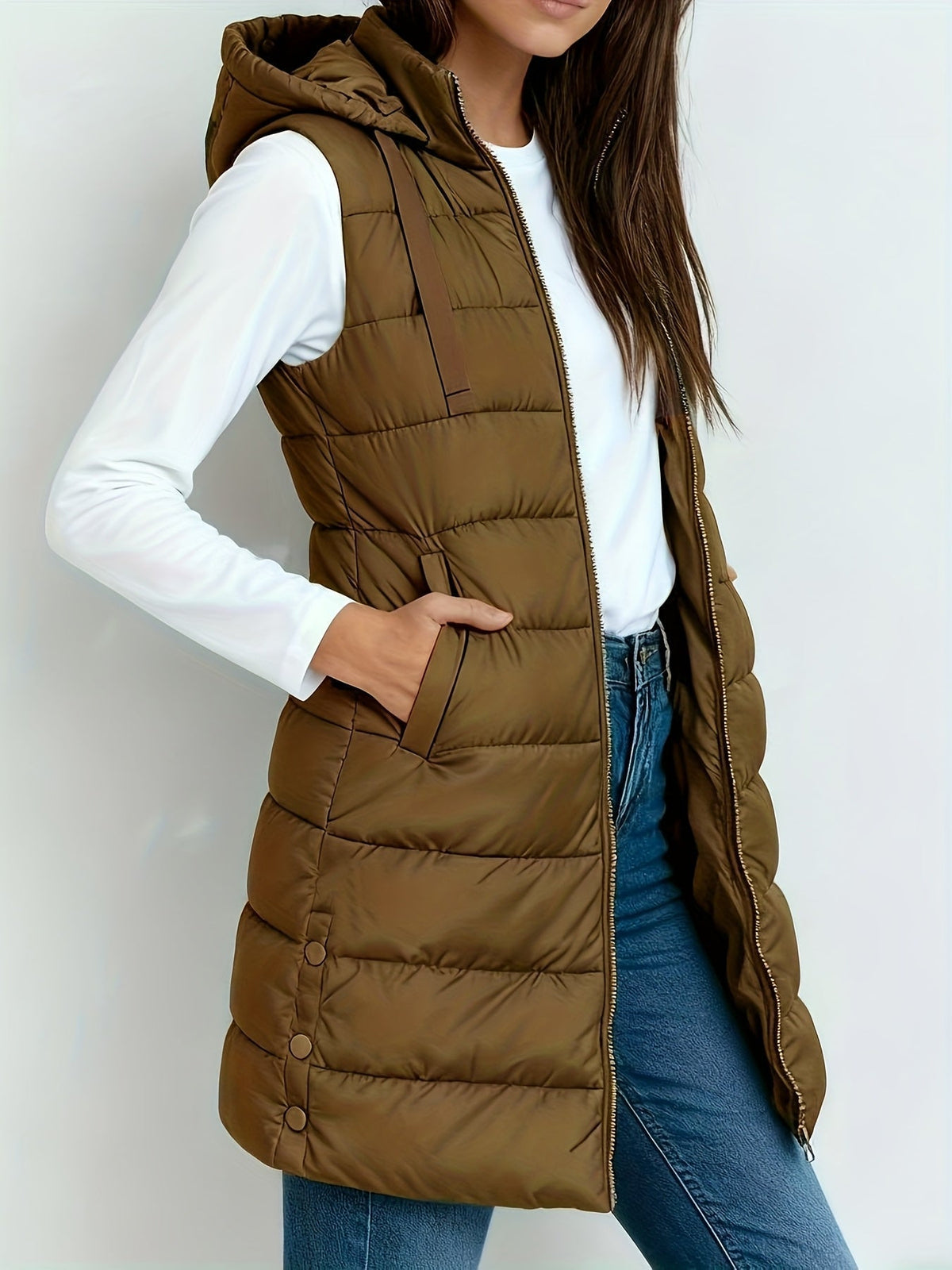 Tira™ | Élégant gilet long matelassé