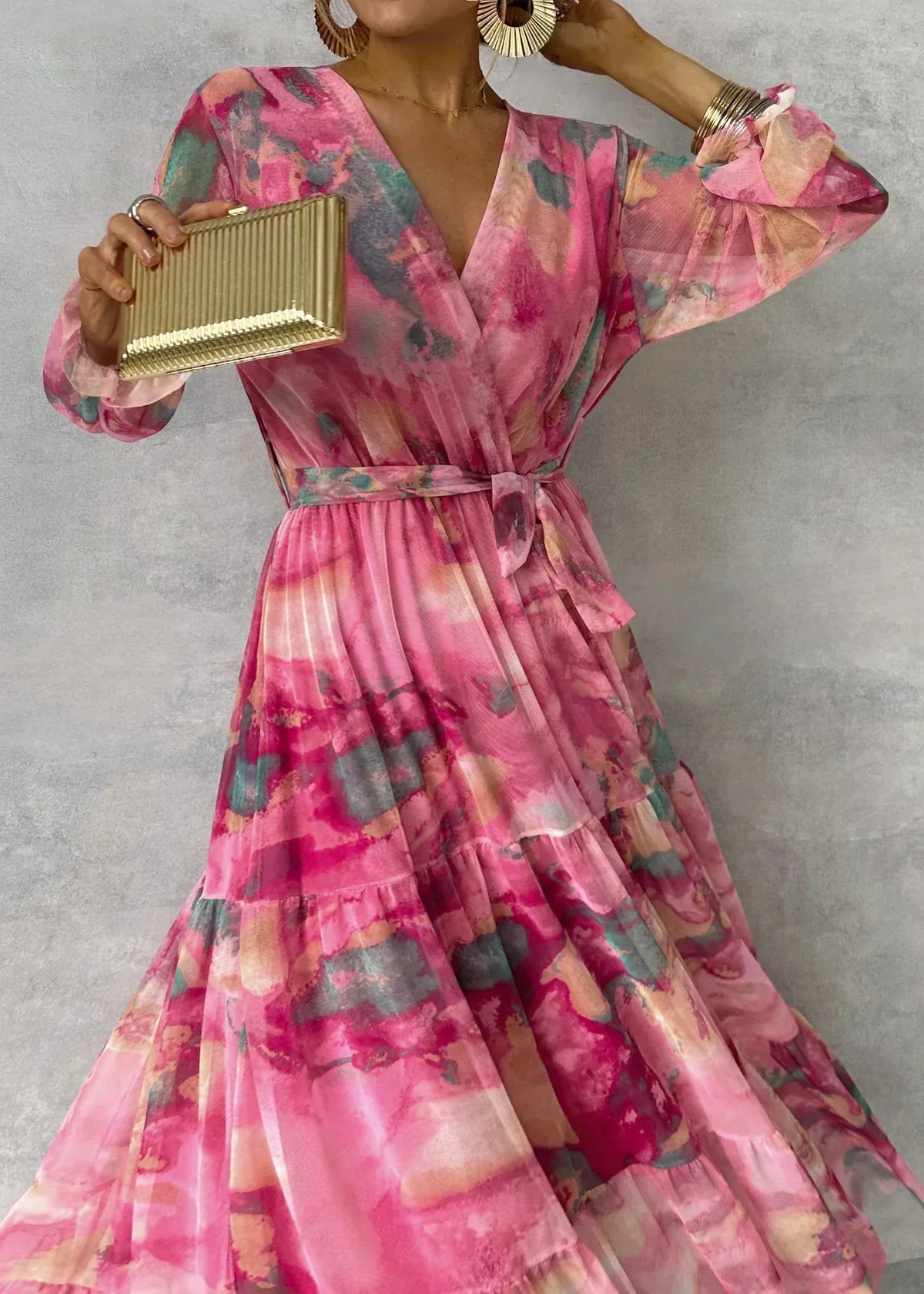 Felicity | Robe longue élégante à fleurs
