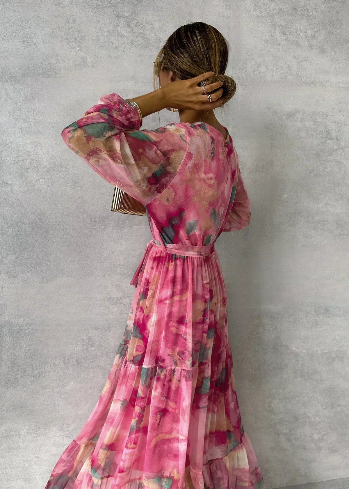 Felicity | Robe longue élégante à fleurs