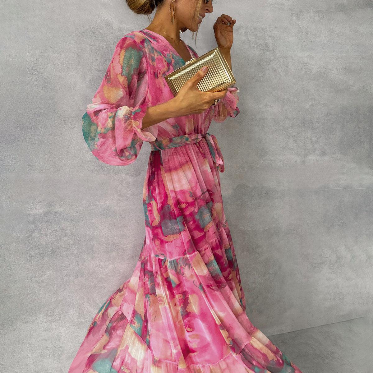 Felicity | Robe longue élégante à fleurs