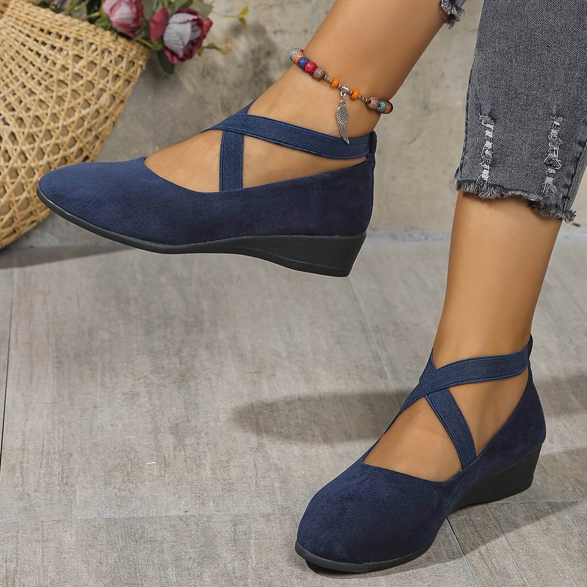 Élise® – Ballerines à brides croisées pour un confort raffiné