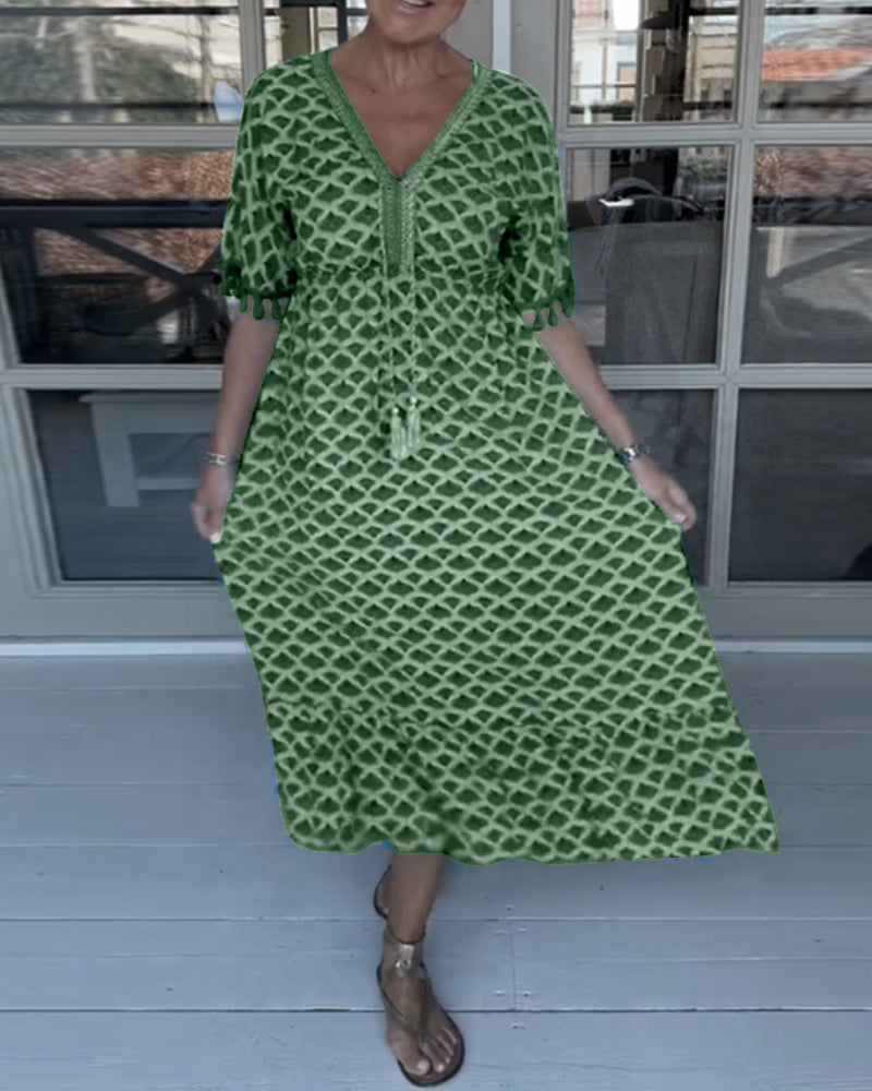 Winona | Robe à Franges en V d'Été