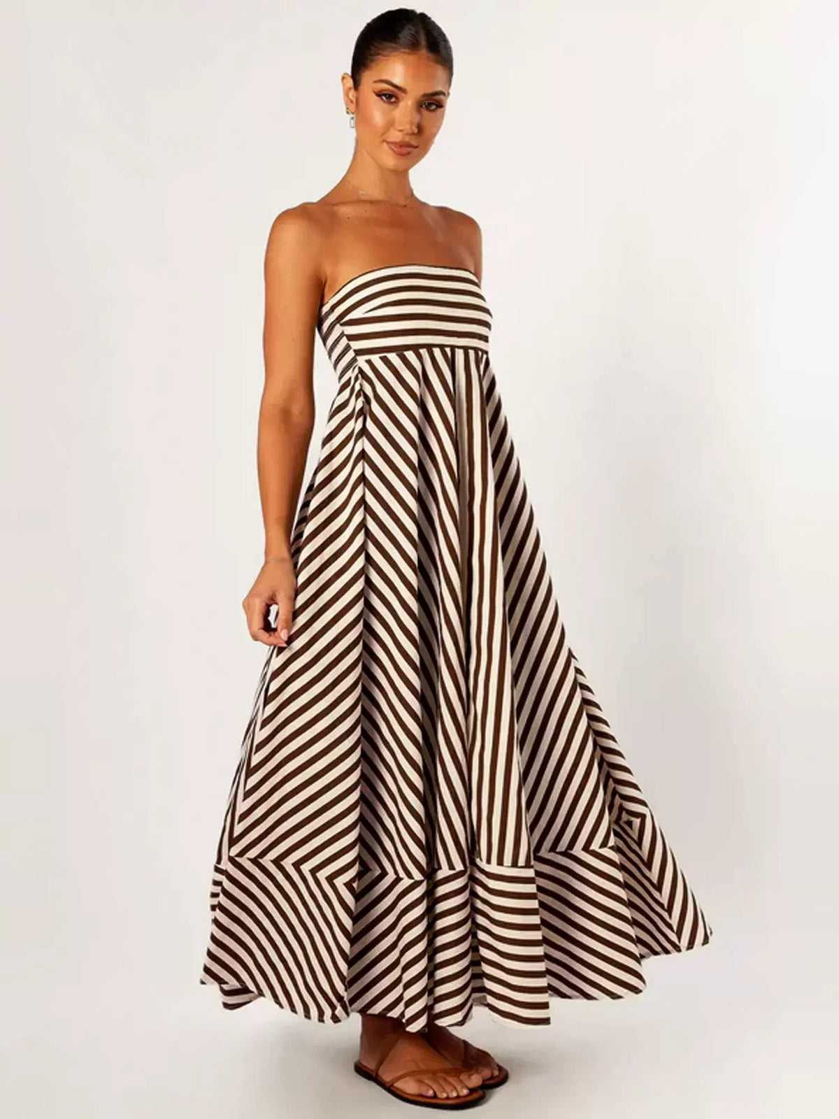 Damaris | Robe longue froncée confortable et élégante