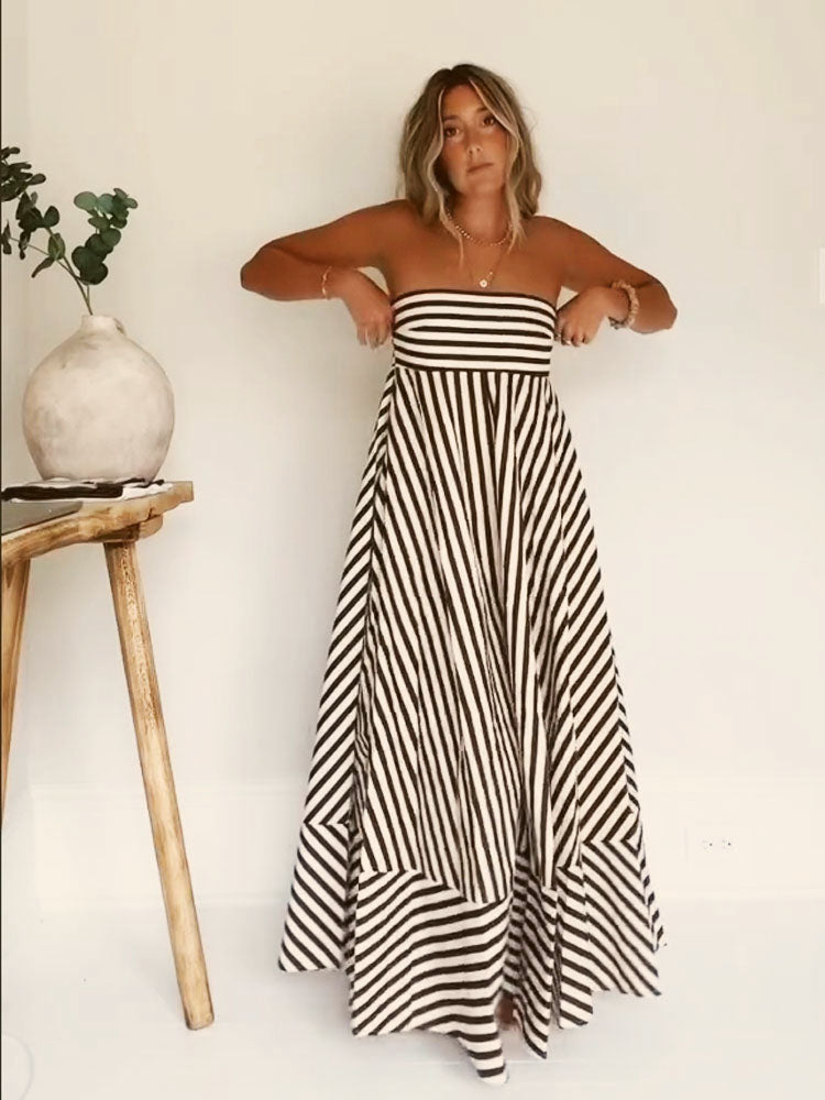 Damaris | Robe longue froncée confortable et élégante