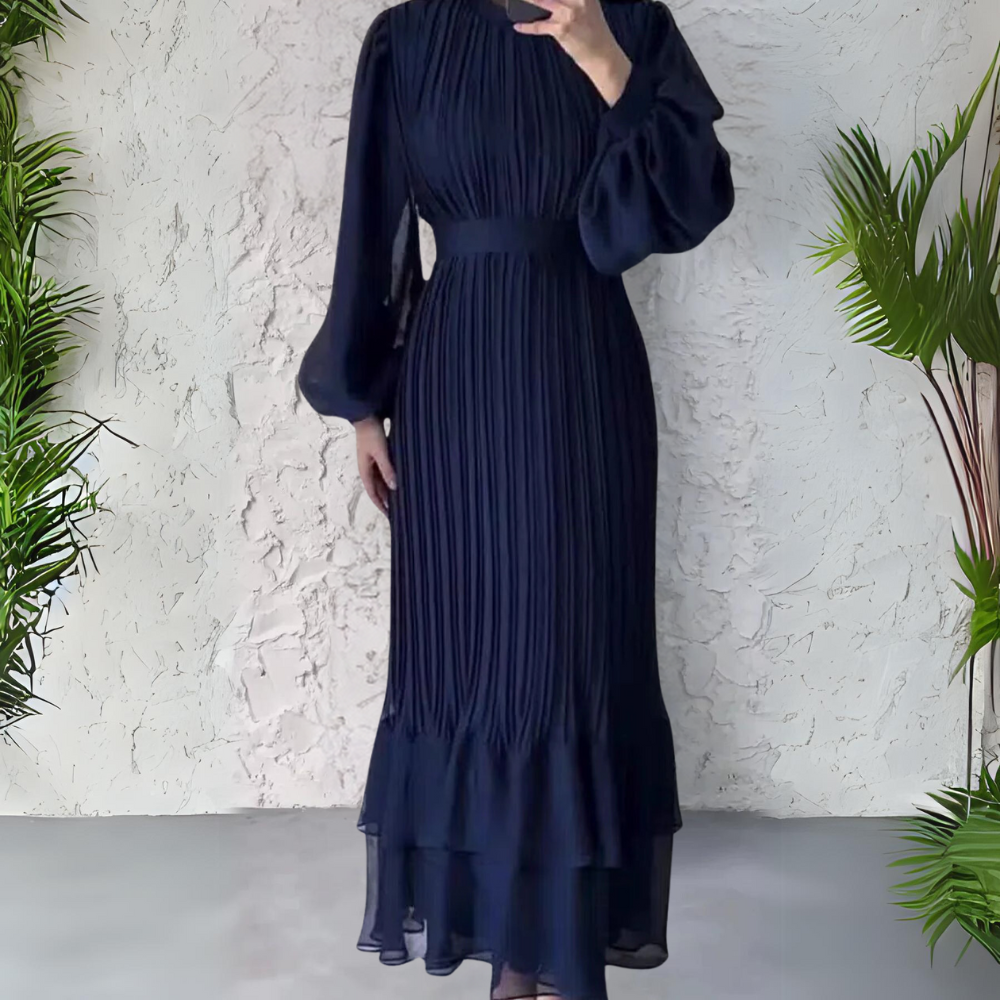 Cami | Robe de soirée chic française d'automne avec détails en maille