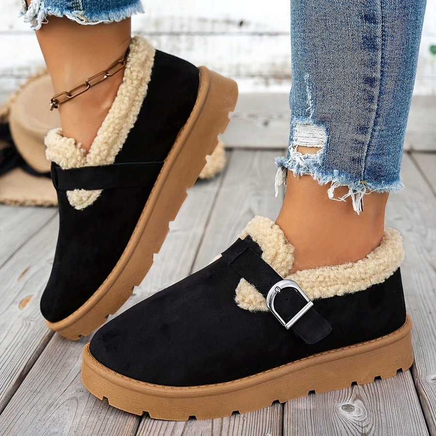 Martine | Bottines d'Hiver Doublées à Bride Réglable