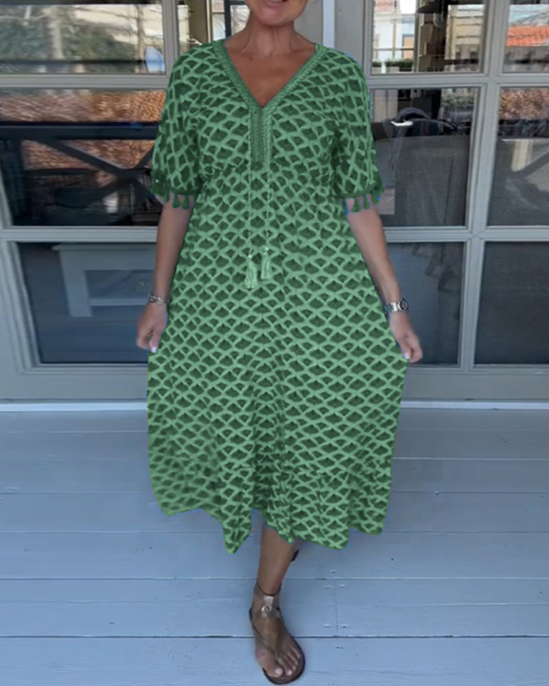 Winona | Robe à Franges en V d'Été