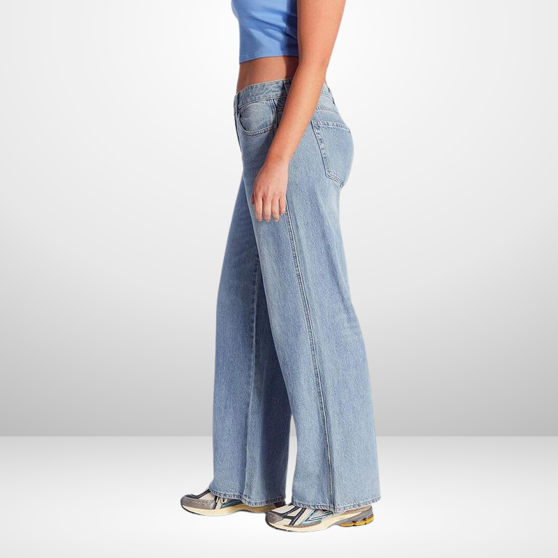 Jean baggy taille basse pour femme
