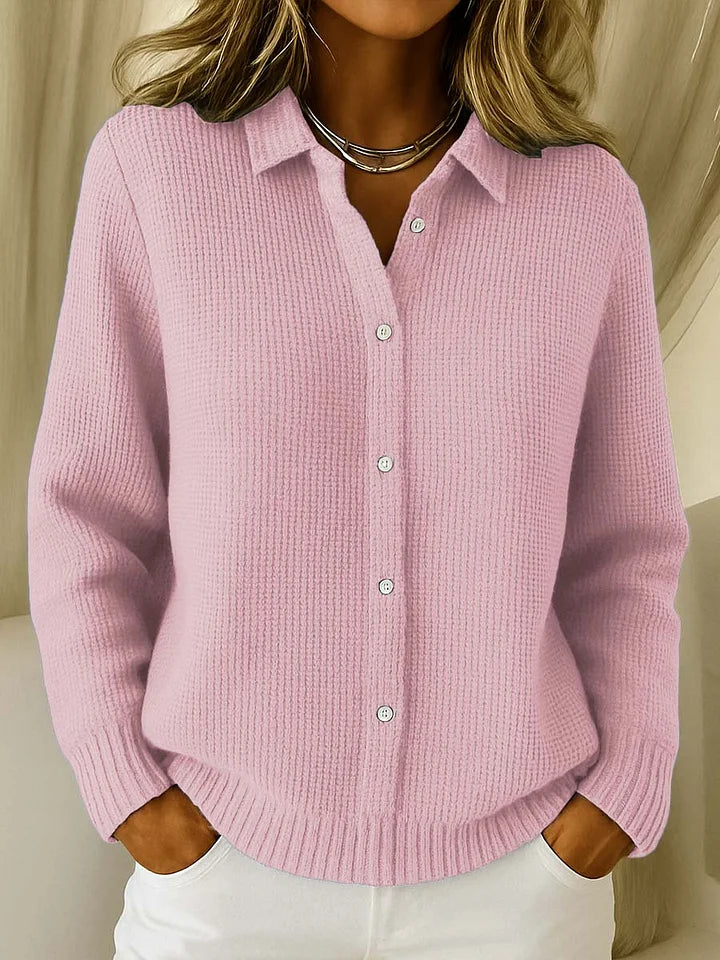Flore | Long gilet en coton doux boutonné