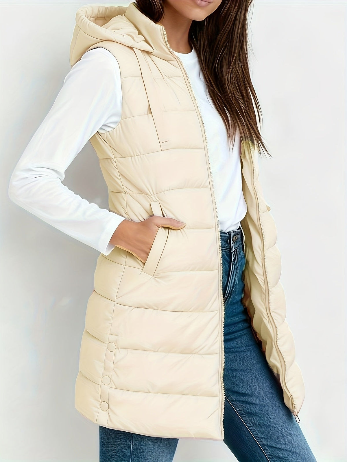 Tira™ | Élégant gilet long matelassé