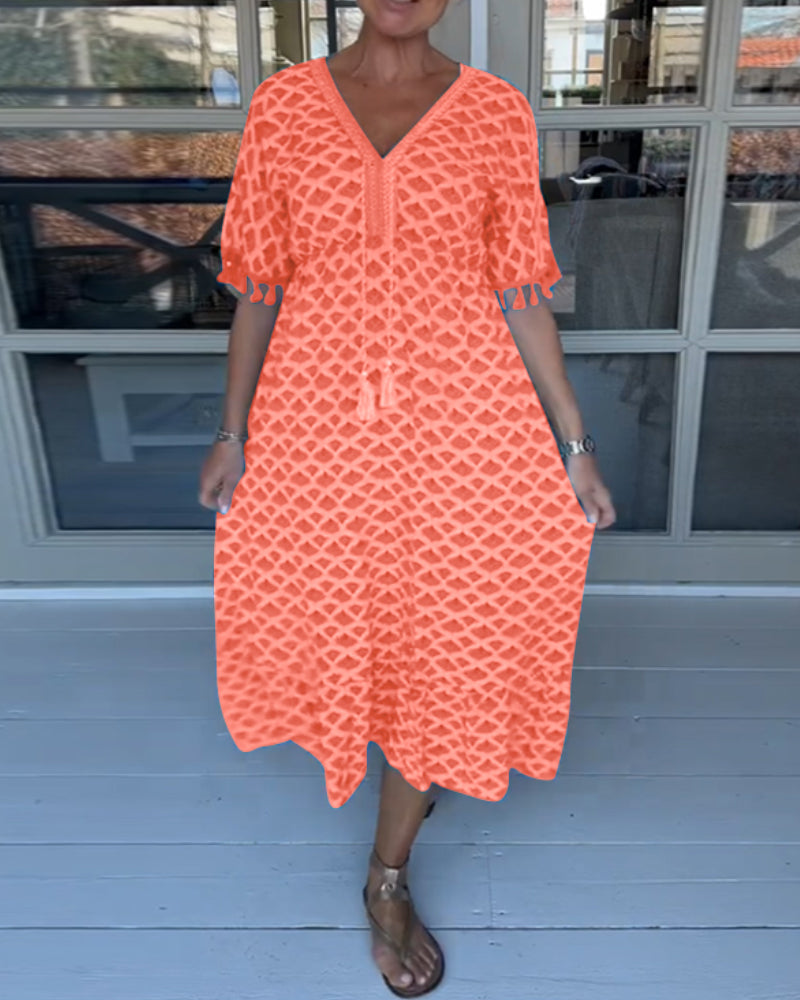 Winona | Robe à Franges en V d'Été
