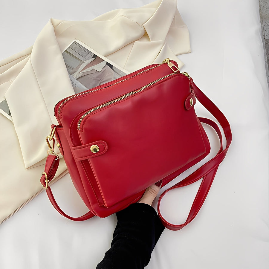Michaela - Sac en cuir classique pour femme avec bandoulière