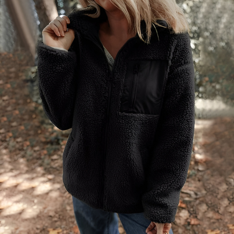 Faye™ | Veste en polaire Teddy chaude avec fermeture éclair