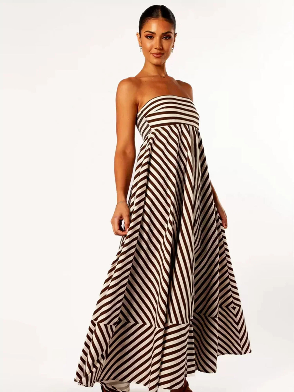 Damaris | Robe longue froncée confortable et élégante