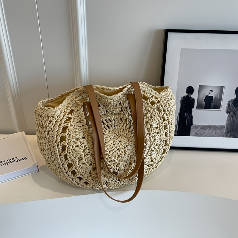Cléa | Sac Tressé Naturel Grand Format