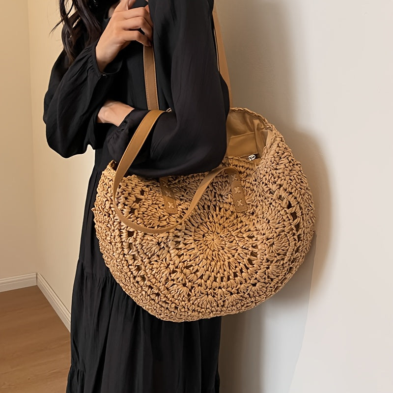 Cléa | Sac Tressé Naturel Grand Format