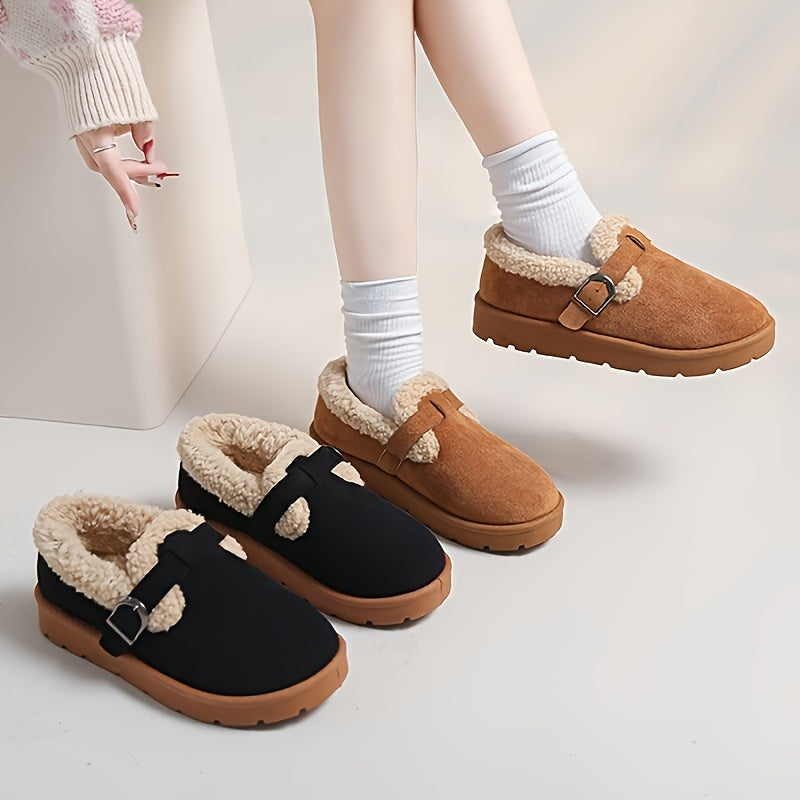 Martine | Bottines d'Hiver Doublées à Bride Réglable