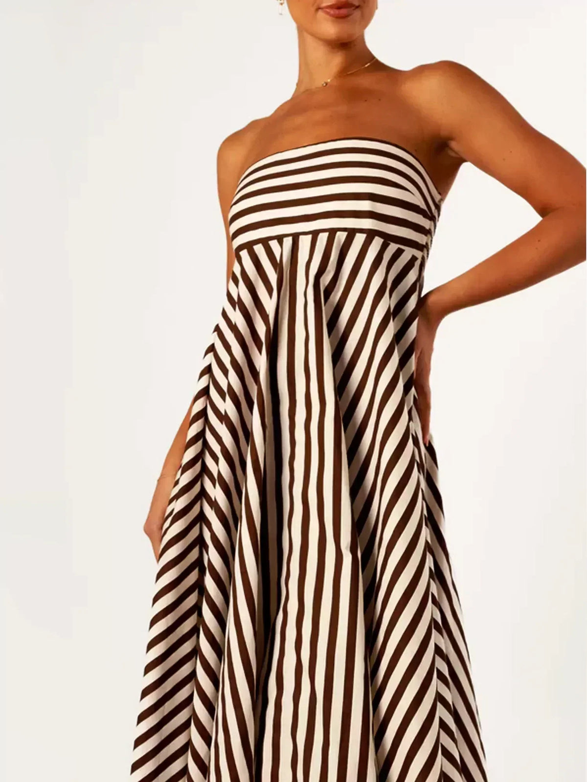 Damaris | Robe longue froncée confortable et élégante