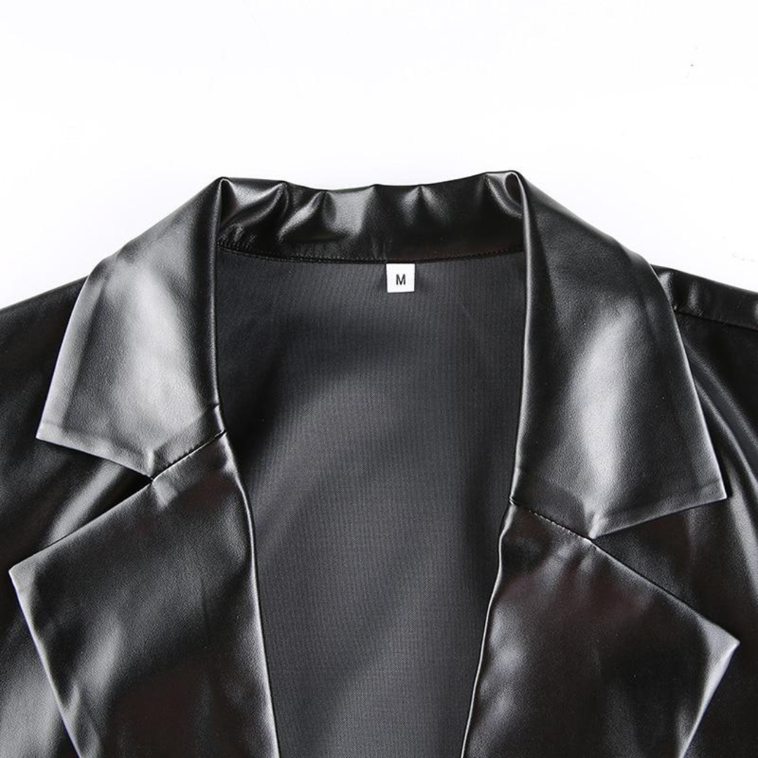 Raymonde | Blazer Noir à Col Rabattu