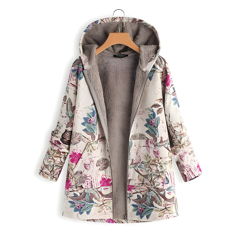 Mira™ | Veste en Fleece à Fleurs Élégante