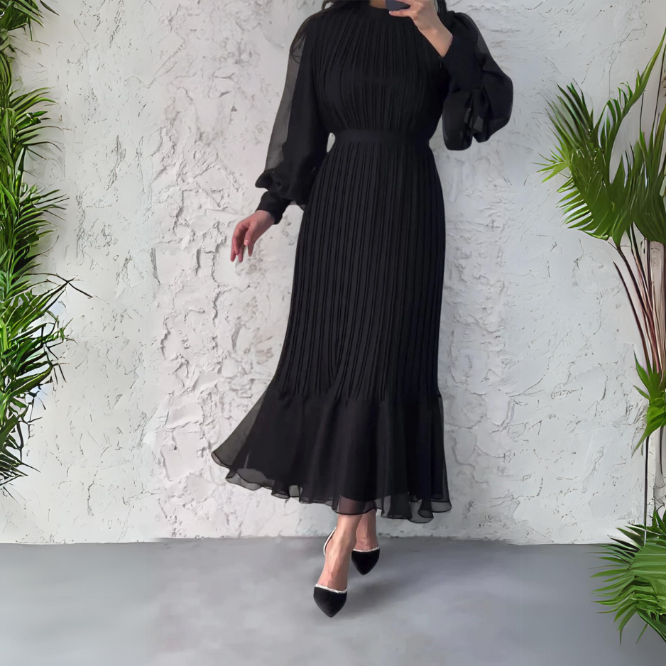 Cami | Robe de soirée chic française d'automne avec détails en maille