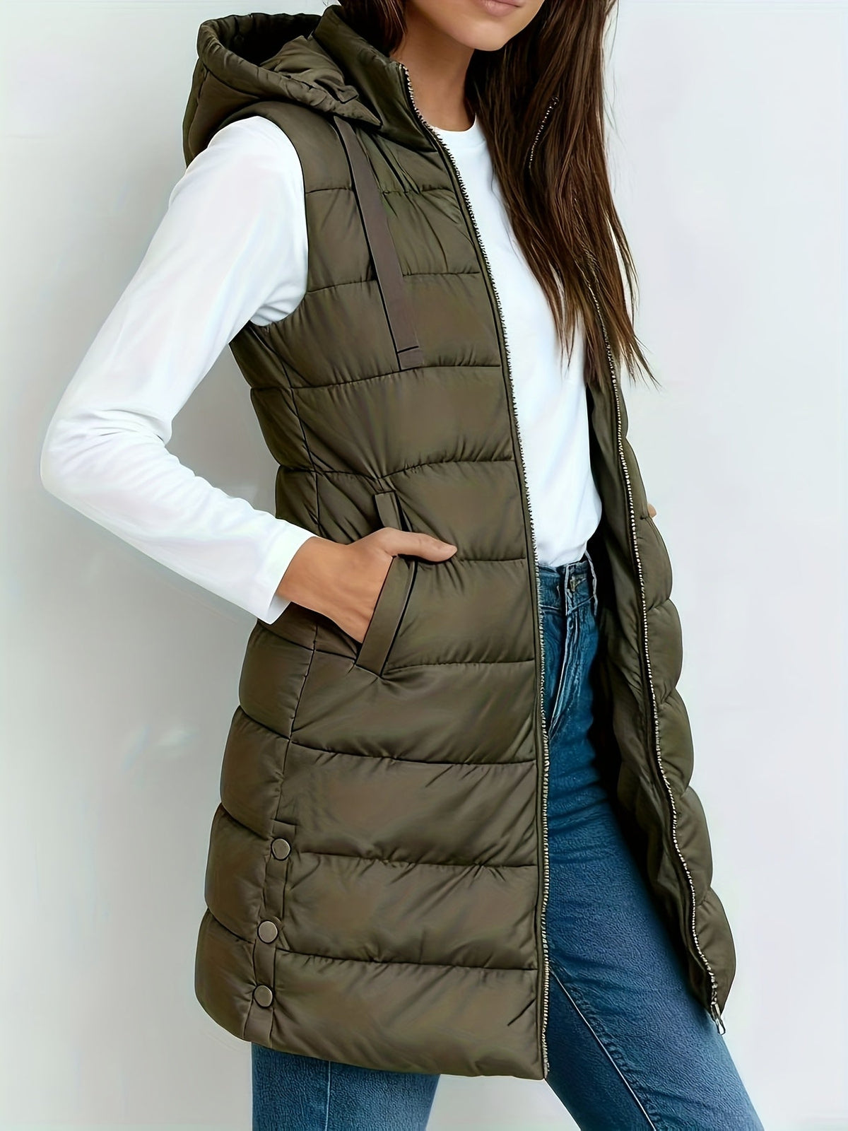 Tira™ | Élégant gilet long matelassé