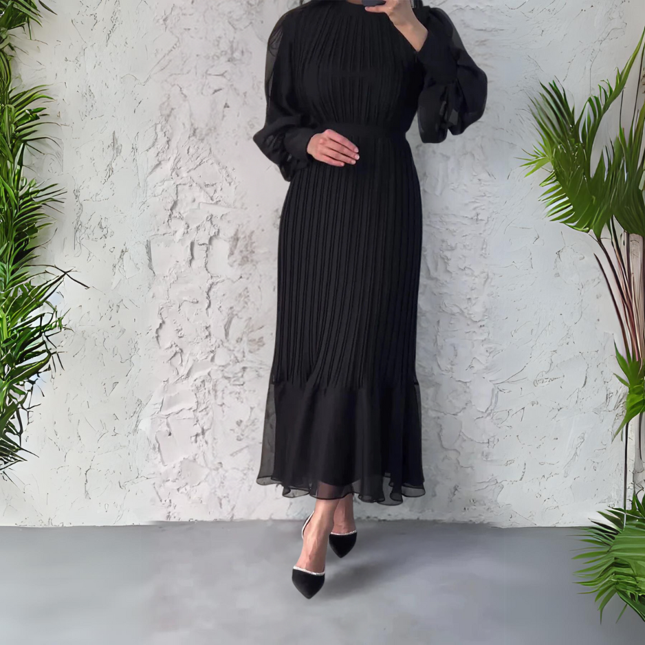 Cami | Robe de soirée chic française d'automne avec détails en maille