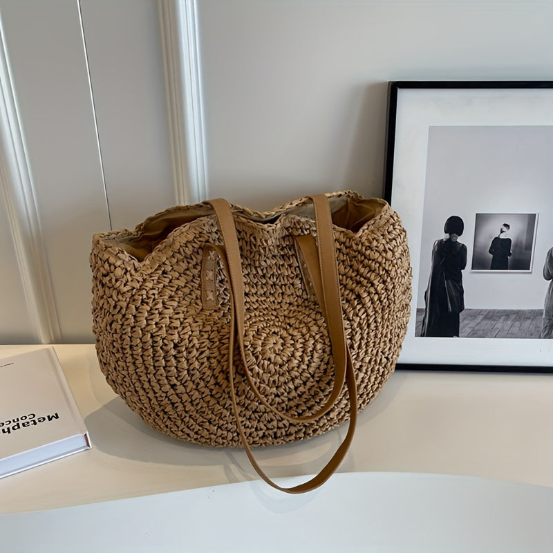 Cléa | Sac Tressé Naturel Grand Format