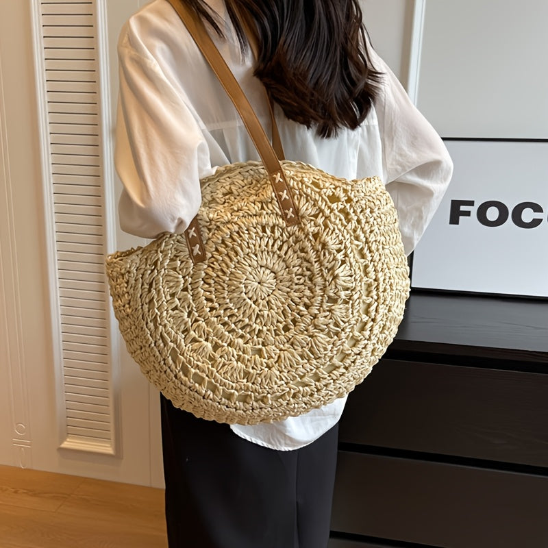 Cléa | Sac Tressé Naturel Grand Format