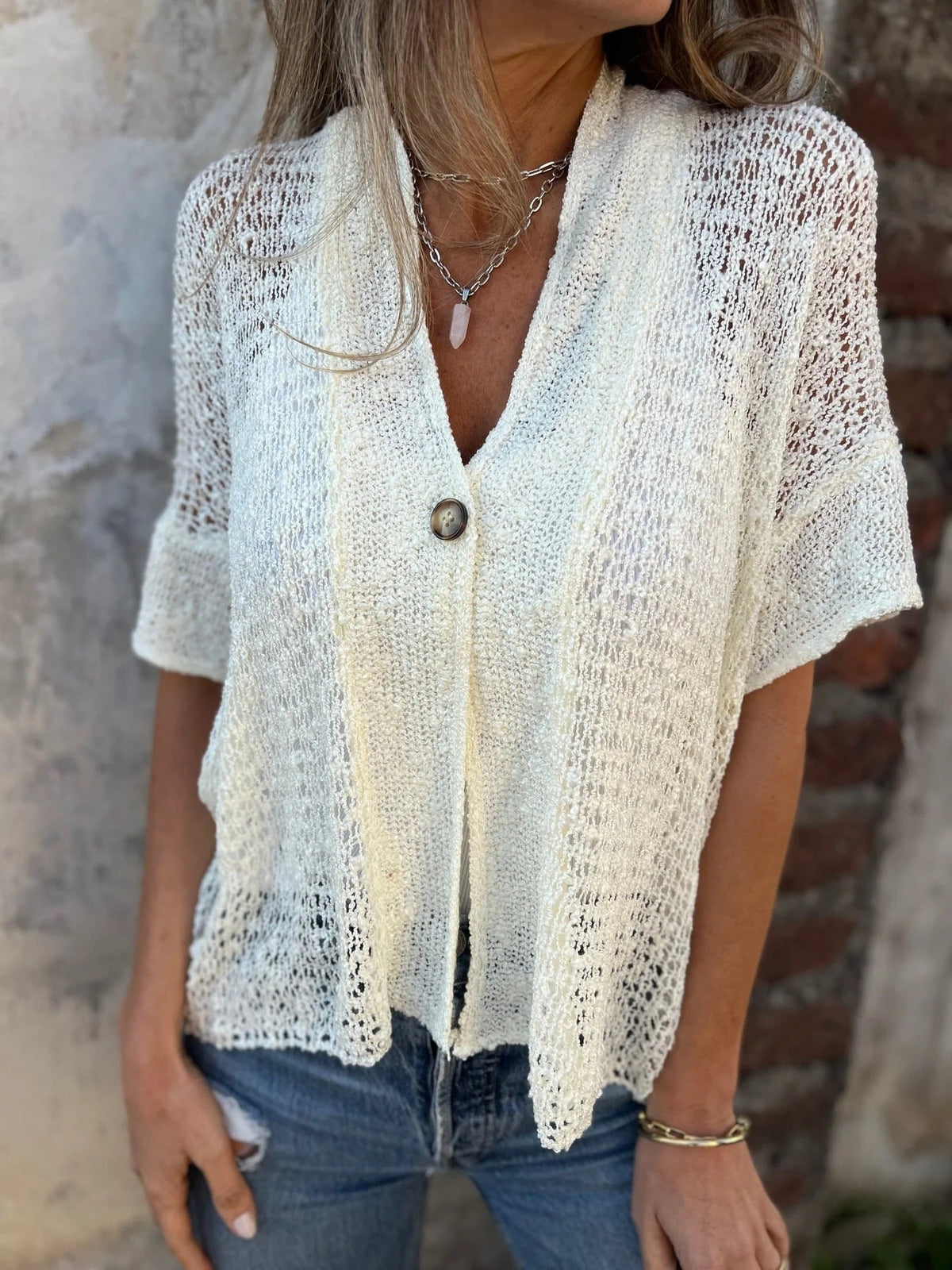 Valérie™ | Cardigan en maille aérée
