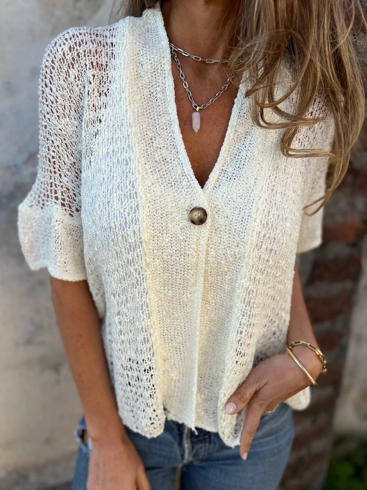 Valérie™ | Cardigan en maille aérée