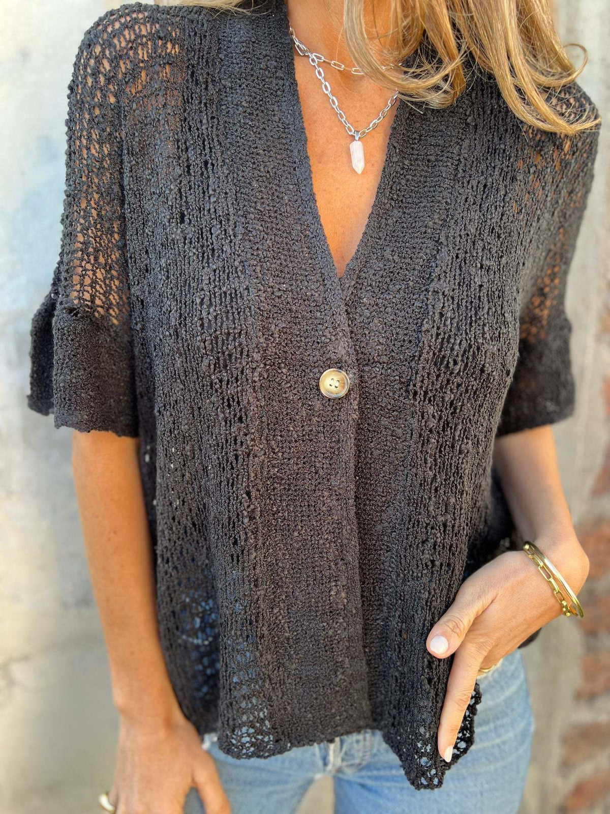 Valérie™ | Cardigan en maille aérée