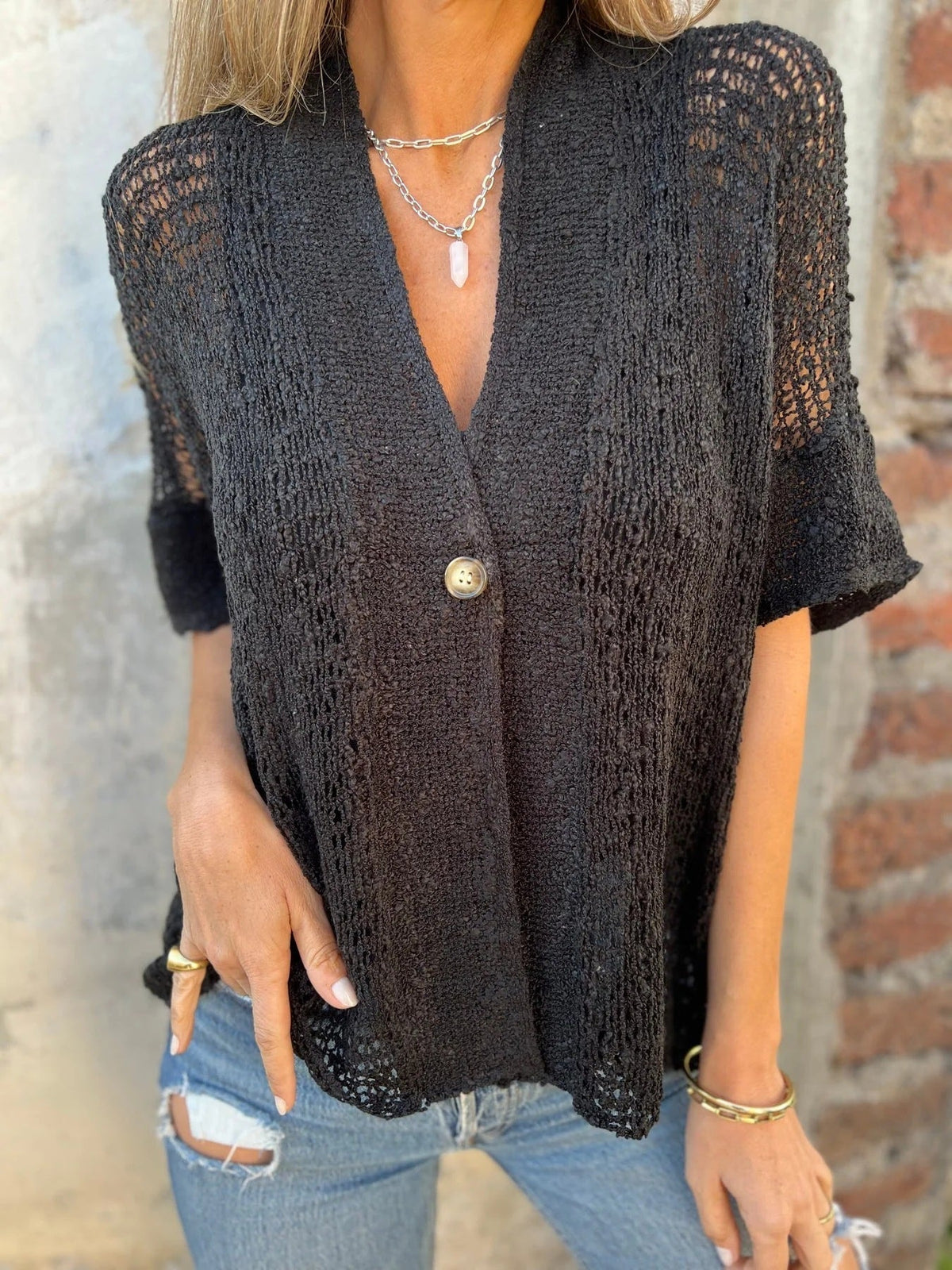 Valérie™ | Cardigan en maille aérée