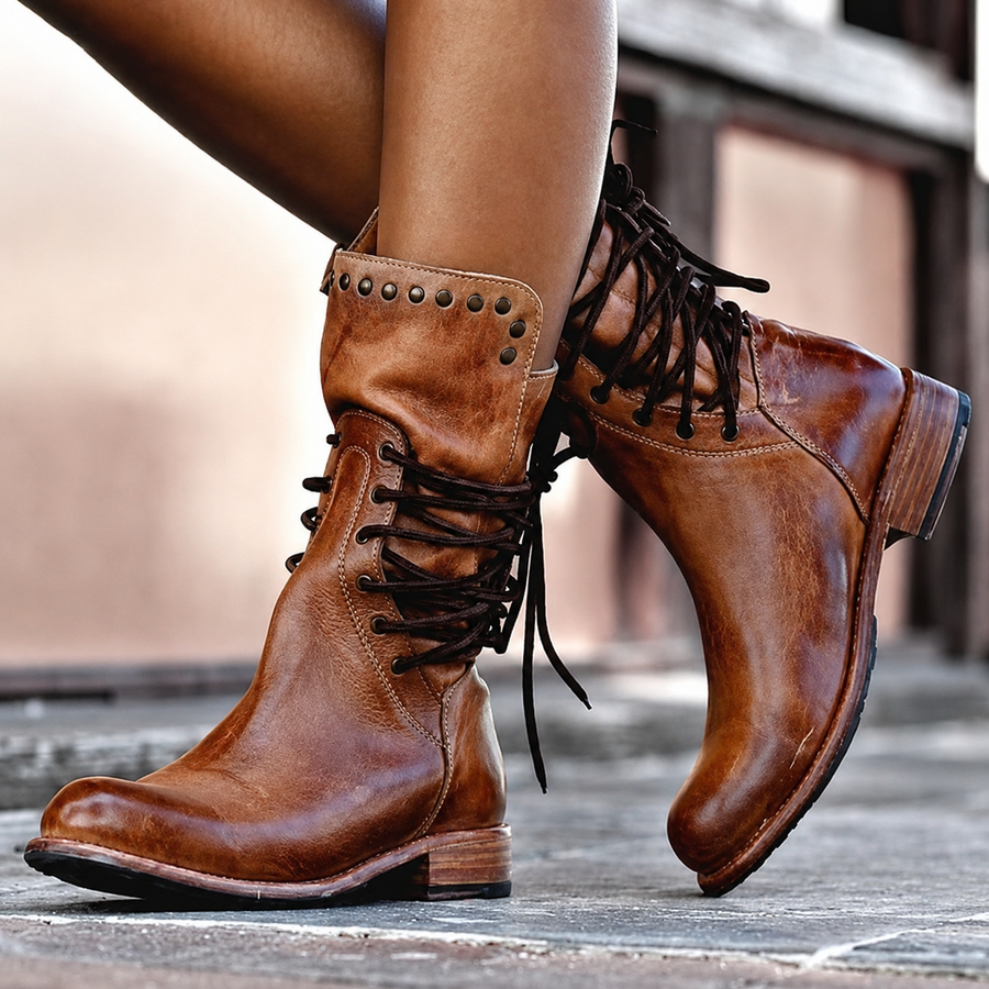 Morgane | Bottines Lacées à Semelle Robuste