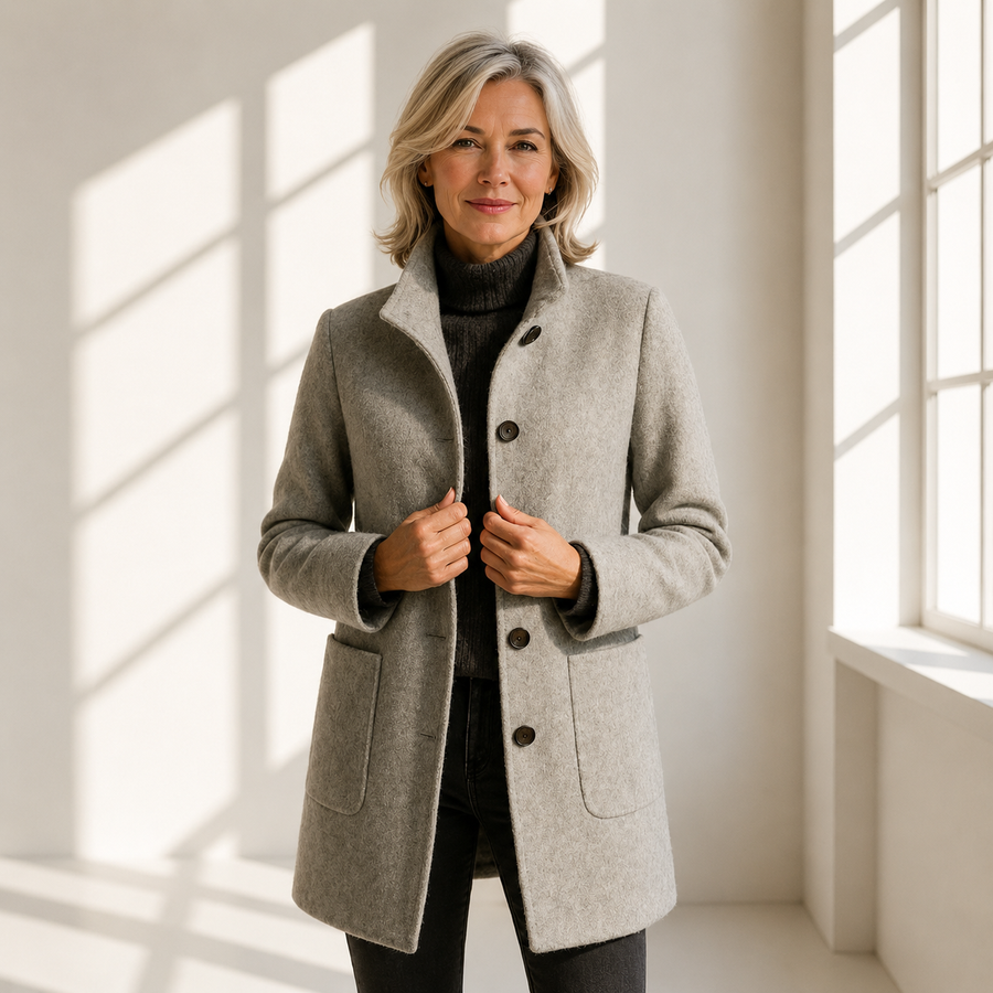 Hermine | Manteau Élégant à Coupe Structurée