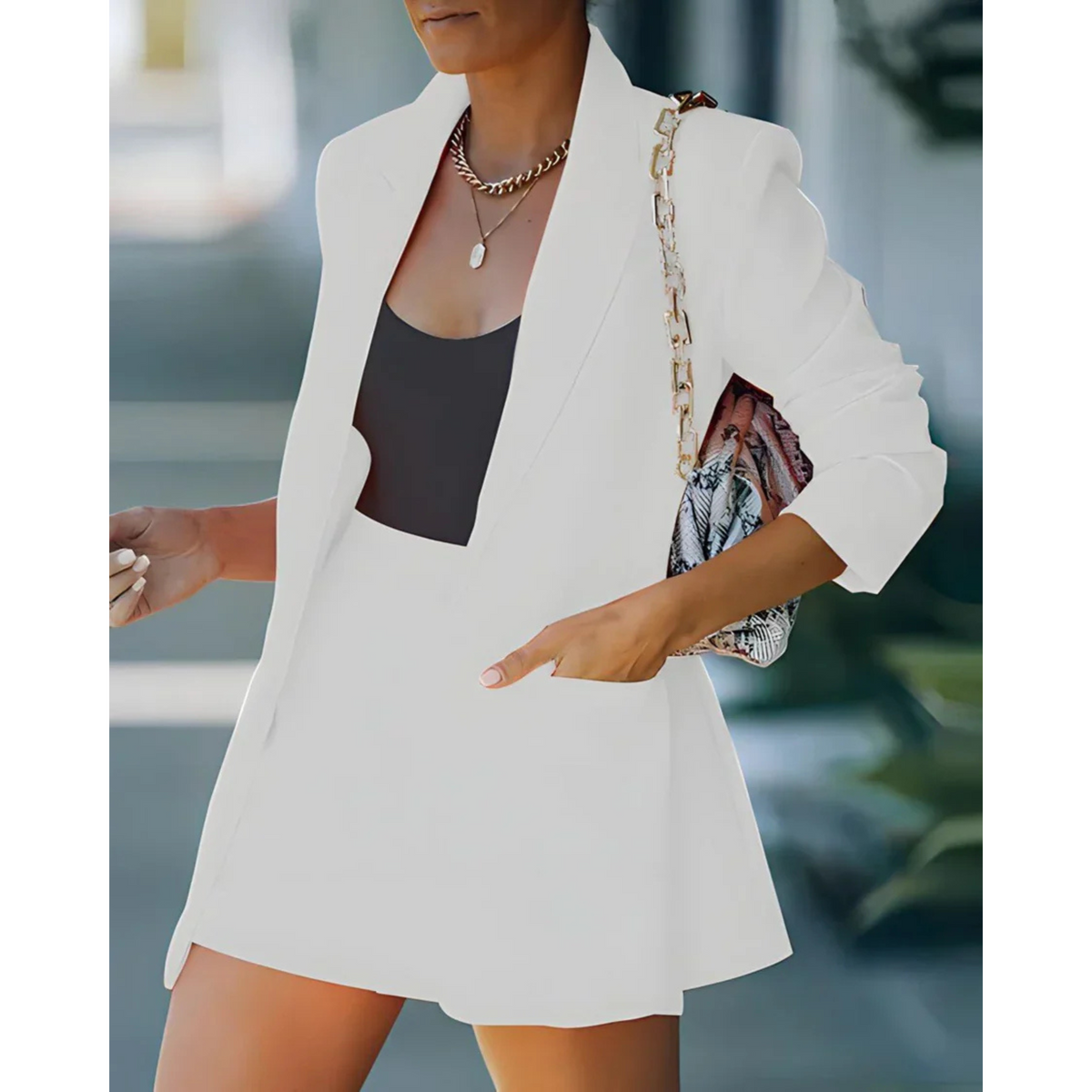 Fanny | Ensemble Blazer et Short Élégant