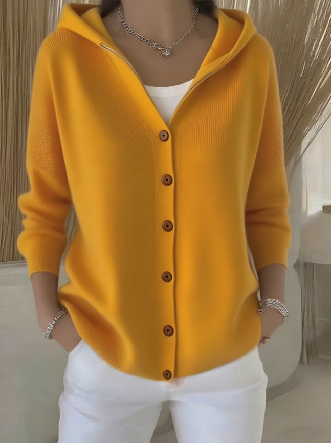 Josette | Gilet en coton à boutons contrastants