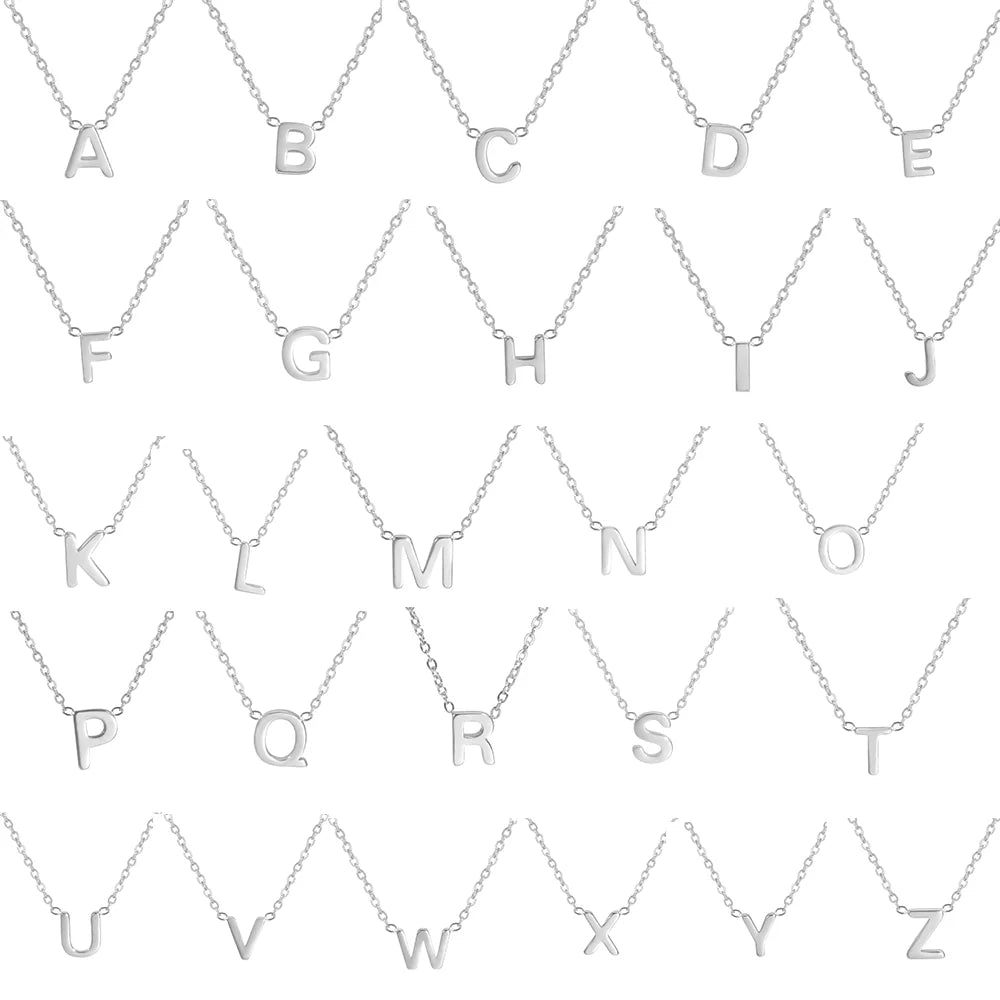 Collier pendentif alphabet brillant