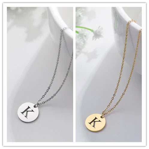 Collier Pendentif Lettre en Or Élégant