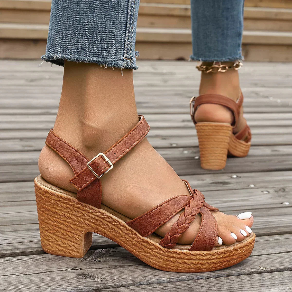 Sandales classiques à talon moyen Gianna™