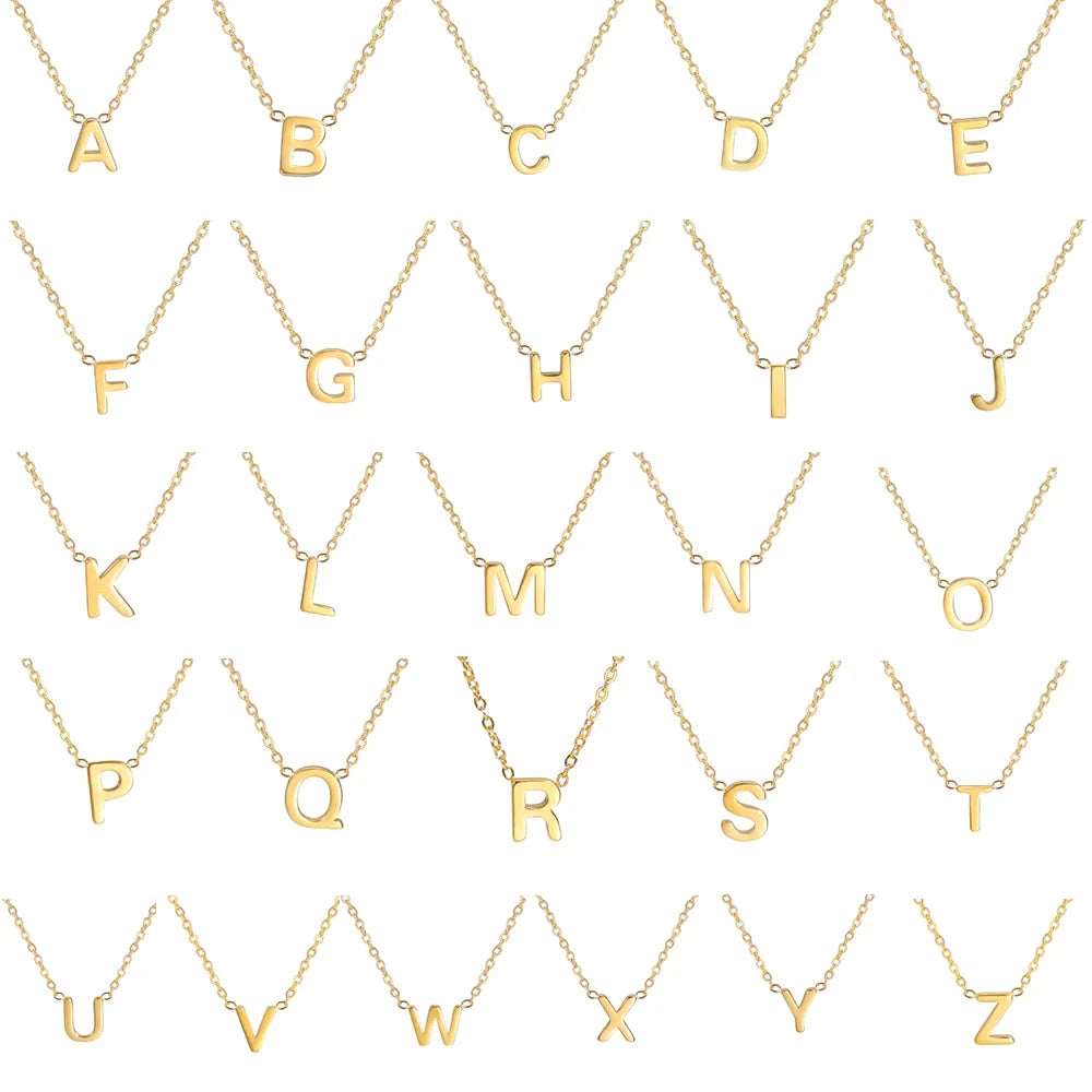 Collier pendentif alphabet brillant
