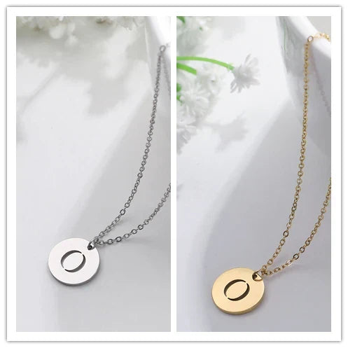 Collier Pendentif Lettre en Or Élégant