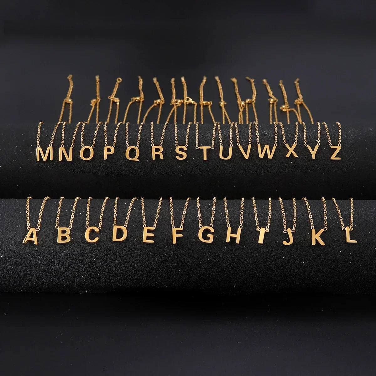 Collier pendentif alphabet brillant