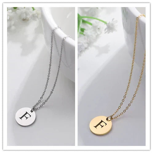 Collier Pendentif Lettre en Or Élégant