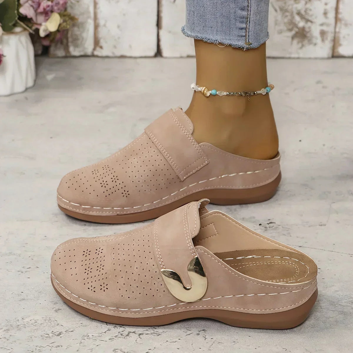 Caprielle™ Sandales à semelles compensées chic