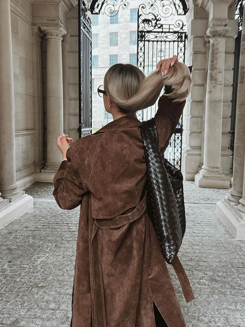 Trench-coat en suédine Frejas™ | Imitation daim