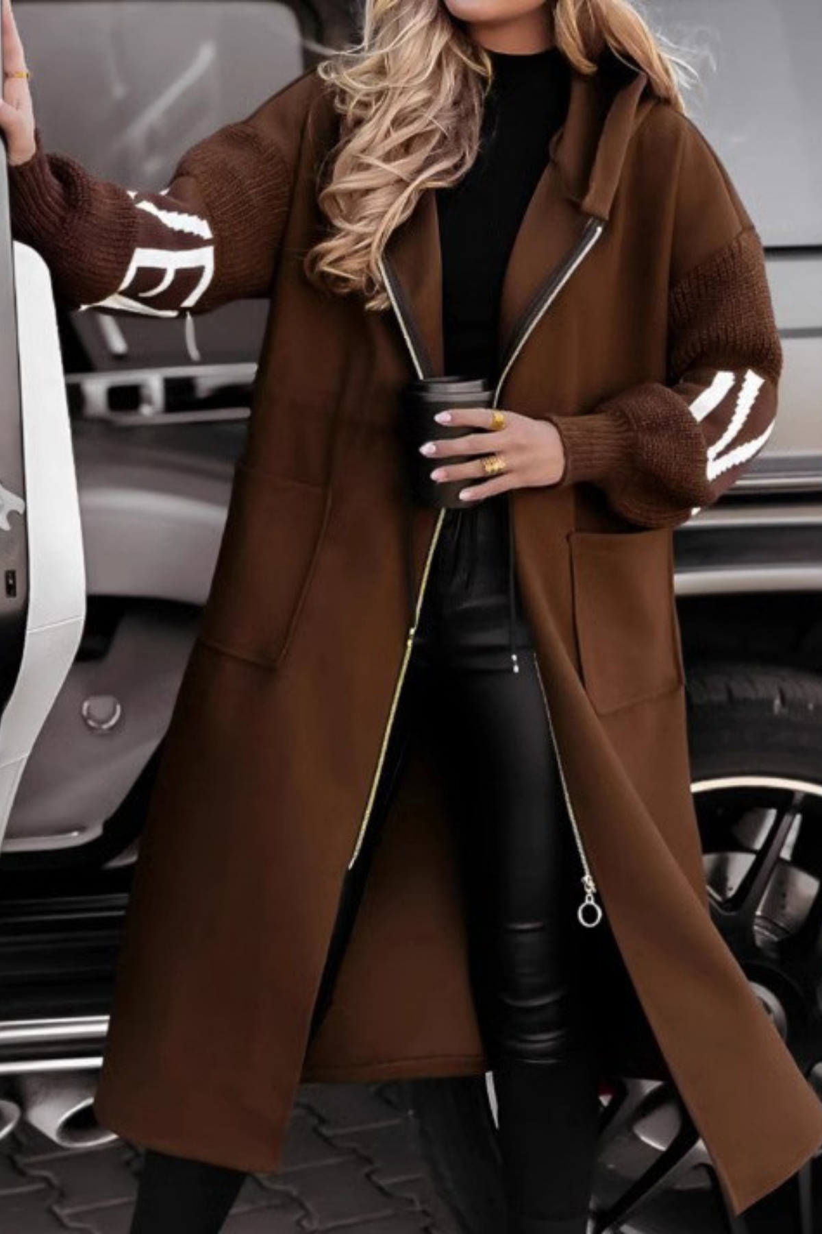 Felicia™ | Veste pour Femmes avec Manches Tricotées et Capuche