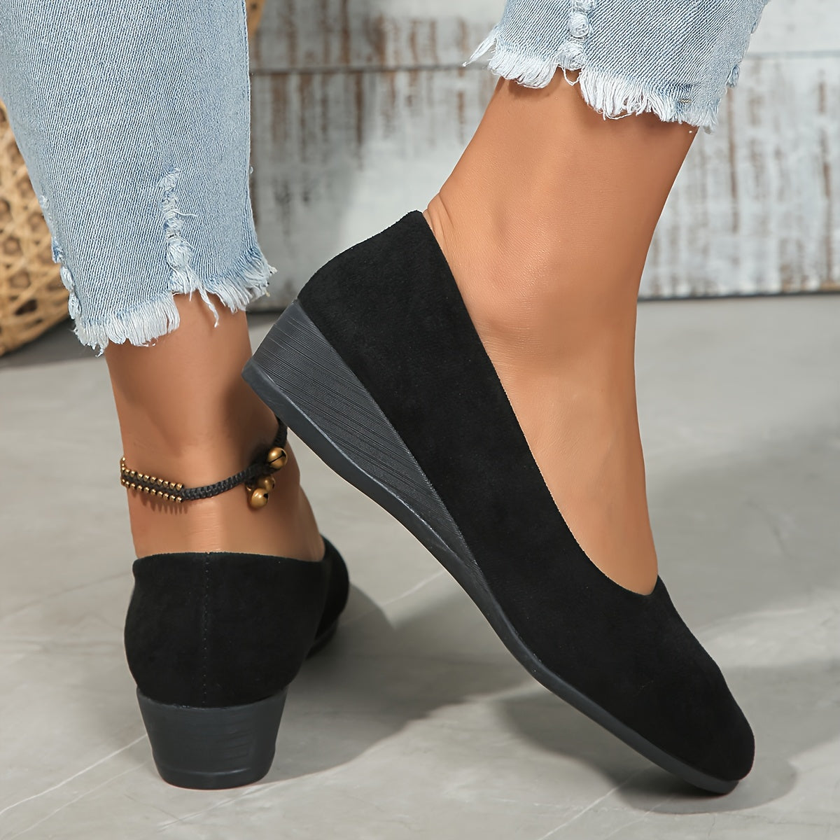 Éliane™ – Ballerines confortables à talon compensé