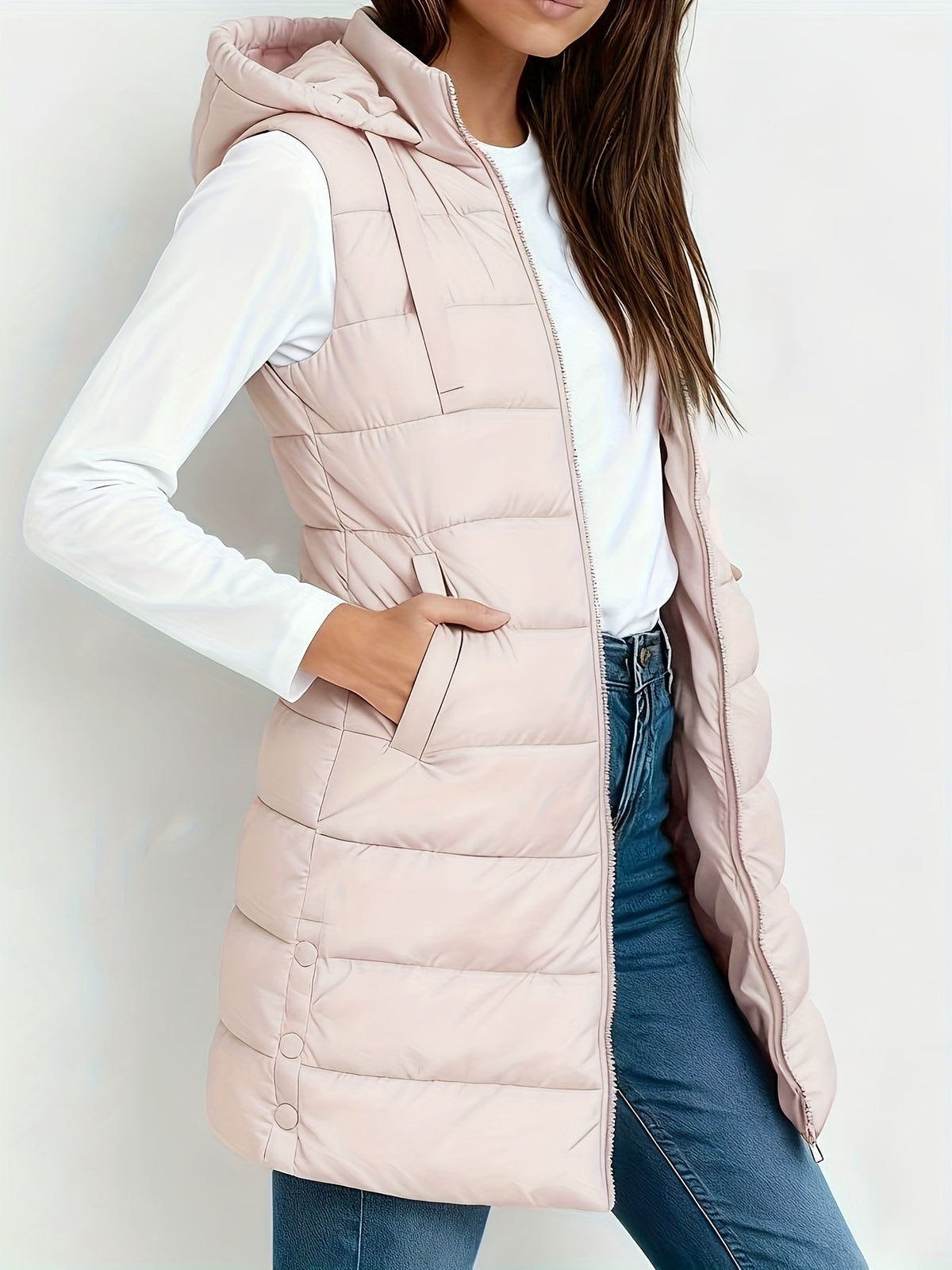 Tira™ | Élégant gilet long matelassé